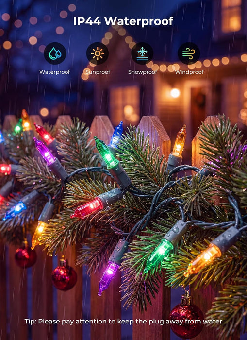 Multicolor Christmas Lights, 32FT 100Count LED Mini String Lights