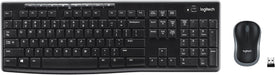 Logitech MK270 Full Size Wireless Keyboard and Mouse Combo - Black