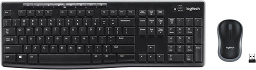 Logitech MK270 Full Size Wireless Keyboard and Mouse Combo - Black