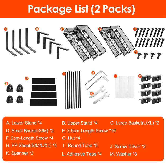Two-Pack Adjustable Under-Sink Organizers