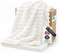GentleSoft White Throw Blanket for Couch - Halloween Fall Decorations for Home Living Room Decor, Cozy Fleece Fall Blanket for Sofa, Birthday Gifts for Women Mom Her, Off White, 50x60 Inches