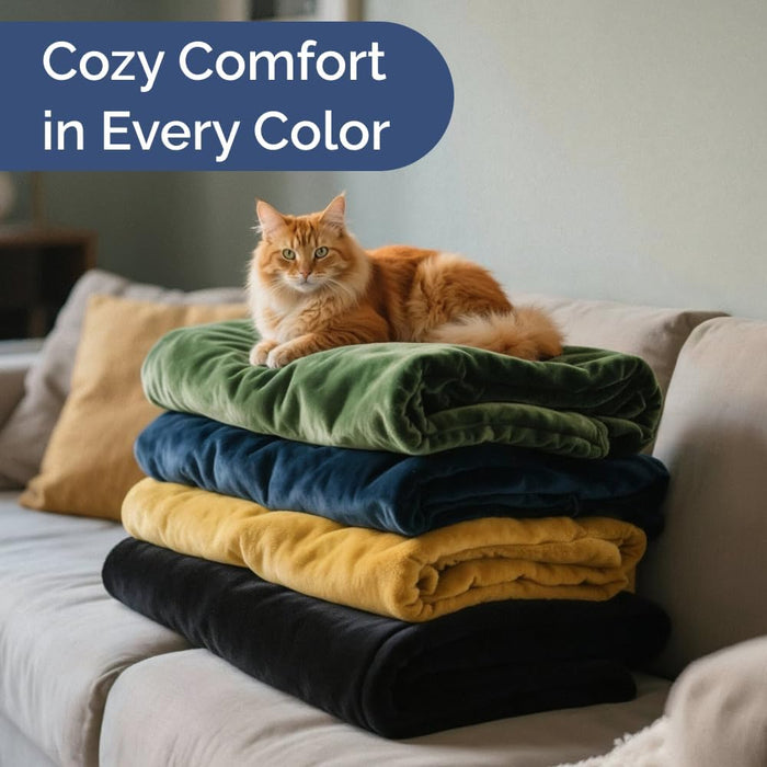 Ultra Soft Fleece Throw Blanket - College Dorm Room Essentials - Brown