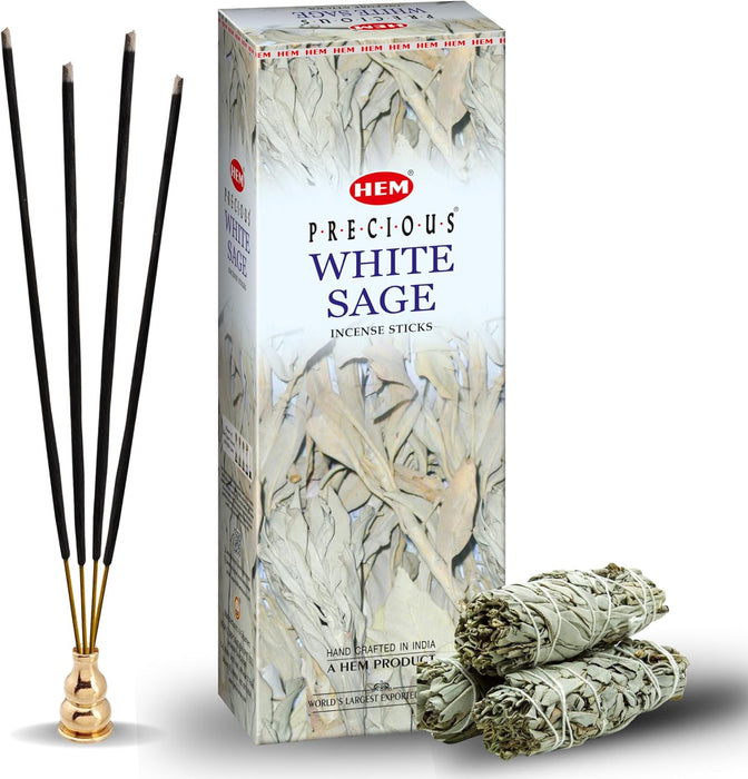 White Sage Incense Sticks - 100 Count | Natural Air Purifying Aromatherapy | Calming and Cleansing Fragrance | Perfect f