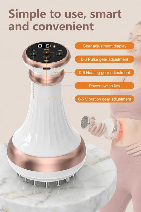 Lymphatic Drainage Massager & Anti-Cellulite Massage Tool, Arctic White