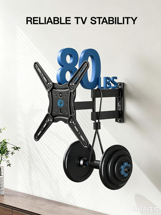 Full Motion TV Wall Mount for 26–65 inch TVs up to 80 lbs