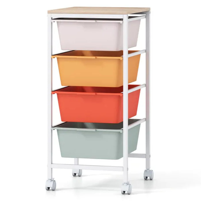 Four-Drawer Rolling Storage Cart