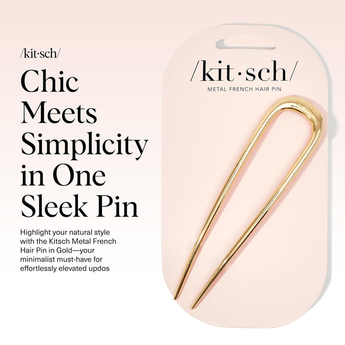 French Hair Pins for Women | Secure Hold All Day - Gold, 1pc