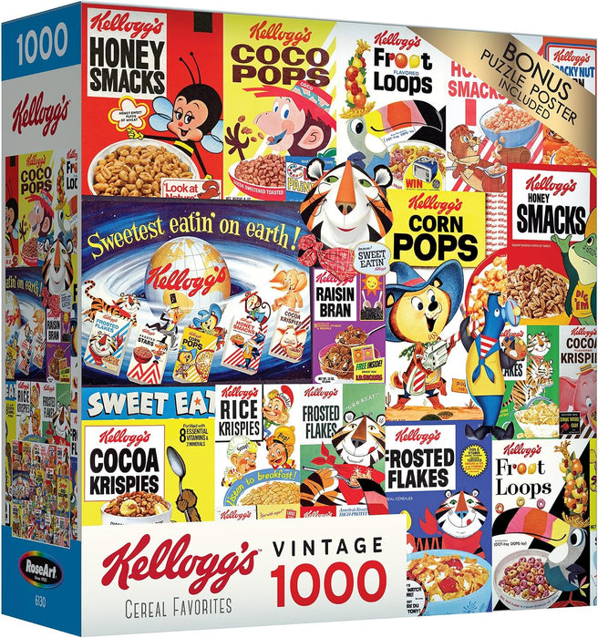 - Kellogg's - Cereal Favorites - 1000 Piece Jigsaw Puzzles for Adults