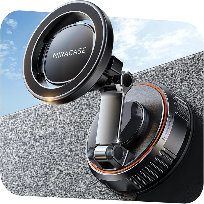for MagSafe Car Mount[3800gf Strong Magnet & 90+LBS Suction Base]Magnetic Phone Holders for Your Car, 360° Adjustable Da