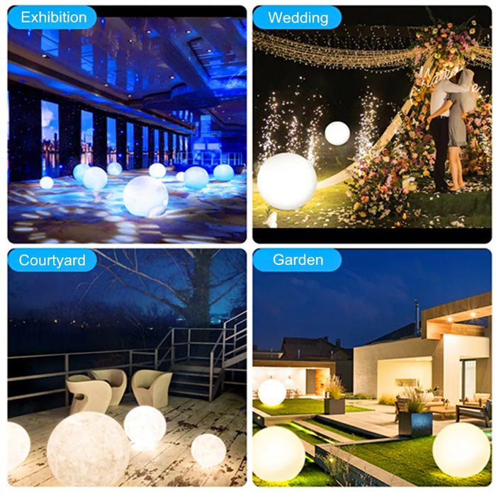 Rechargeable LED Glowing Ball Light for Kid Adult, Outdoor Globe Night Light with Remote, Great for Yard Garden Decor
