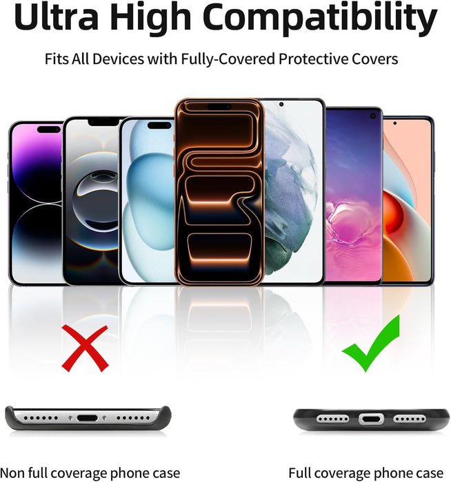 360° Rotating Stainless Steel Phone Tether Tab (3-Pack) - Universal for iPhone & Other Phones (Fits Wristbands/Necklaces