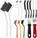 14Pcs Crevice Cleaning Brush Set, V Shape Grout Cleaner Brush for Deep Cleaning Gap, Hard Bristle Scrub Brushes Tools, C