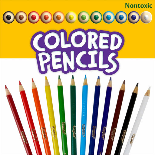 Bulk Colored Pencils for Kids (24pk), Teacher Classroom Must Haves, School Supplies for Preschool & Kindergarten, 12 Colors