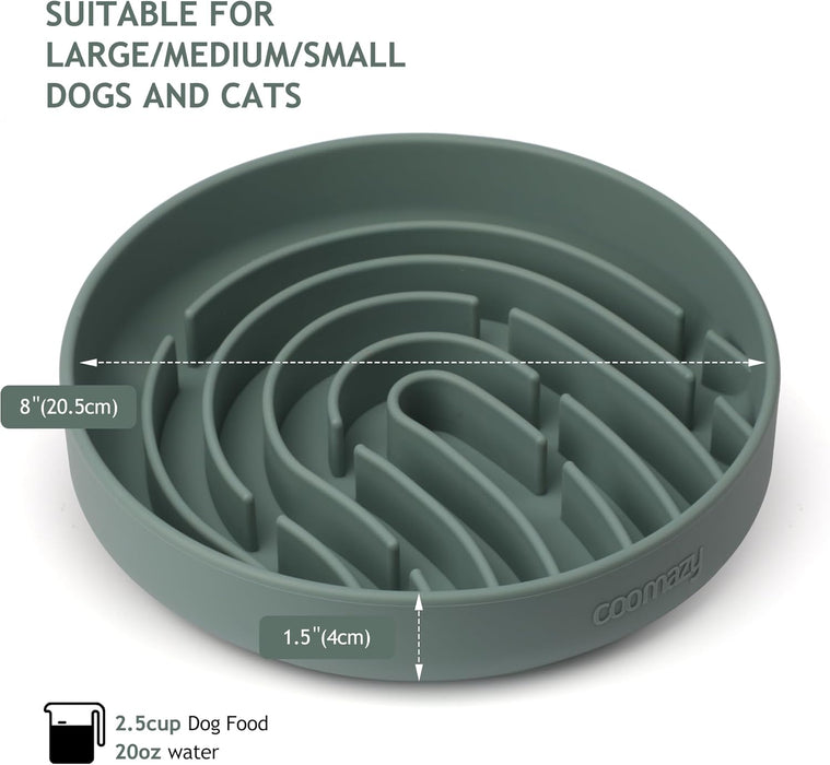Slow Feeder Dog Bowls, Silicone Anti Choking Puzzle Dog Food Bowl
