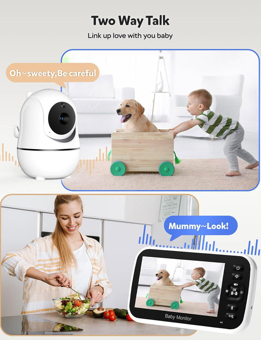 5" Baby Monitor with Camera and Audio No WiFi
