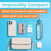 Impossibly Compact Travel Flushable Wipes - 99.5% Water and Aloe - Safe for Sensitive Skin & Hypoallergenic - Travel Essentials for Adults & Kids, Unscented, 8 Pack 48 Wipes