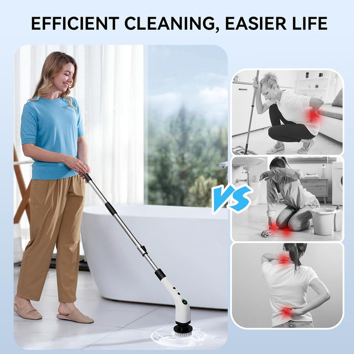 Electric Bathroom Cleaning Brush Cordless Shower Scrubber SD-CTB01