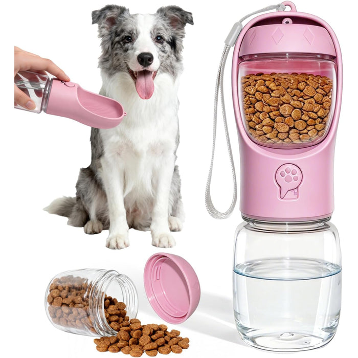 2-in-1 Portable Dog Water Bottle and Food Container