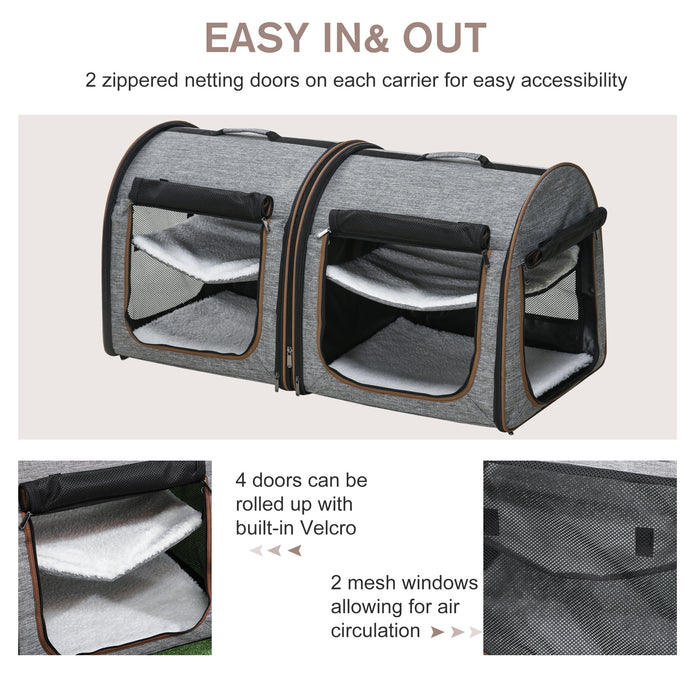 Two-Compartment Soft Pet Carrier