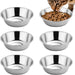 6PCS 5.6" Stainless Steel Whisker Friendly Cat Food & Water Bowls