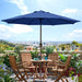 9' Outdoor Patio Umbrella, Outdoor Table Umbrella, Yard Umbrella, Market Umbrella with 8 Sturdy Ribs, Push Button Tilt a