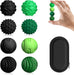 8-Pack Silicone Magnetic Sensory Fidget Balls, Black & Green