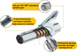 Grease Gun Coupler-Strong Lock for Recessed Grease Fitting 1/8" NPT Grease Gun Fitting fits SAE and Metric Zerk Fittings,High Pressure Quick Release Grease Coupler Compatible with All Grease Guns