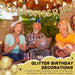 Older Wiser Hotter Banner Birthday sign, Champaign Gold