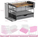 Wood Desk Organizers and Accessories with File Holder & Catalog Racks