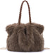 Women Furry Handbag Winter Fluffy Tote Bags Fuzzy Crossbody Shoulder Bag Faux Fur Purse
