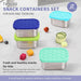 4Pack 8oz Small (1 CUP) Stainless Steel Snack Containers for Kids | Reusable Easy Open Toddler Snack Containers with Sil