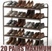 4-Tier Shoe Rack Storage Organizer, 12-20 Pair, Bronze