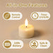 Ivory Flameless Wax Tealights with Remote Batteries, Realistic Flickering LED Tea Votive Candles Set of 10