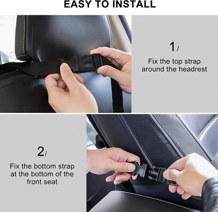 Backseat Car Organizer Mats Back Seat Organizers and Storage Bag with Touch Screen Tablet Holder for Kids Toddlers Car Seats, Travel Accessories, Road Trip Essentials Kids