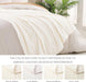 Large 3D Fleece Throw Blanket for Couch, Ivory