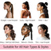 120PCS Black Hair Ties for Thick Hair – Seamless No Damage Elastic Ponytail Holders, Black Hair Band,Bulk Nylon Hair Ela