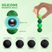 8-Pack Silicone Magnetic Sensory Fidget Balls, Black & Green