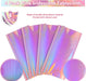 4 Pack Iridescent Pink Plastic Tablecloths,  Shiny Disposable Laser Rectangle Table Covers, Holographic Foil Tablecloth Iridescent Party Decorations for Kpop Birthday Wedding Xmas, 54x108Inch