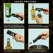 Cap Gun Bottle Opener, 2 Pack Bottle Cap Launcher Shooting Gun, Funny Party Opener for Men, Cool Gadget Present for Him - Black & Gray