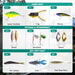 Fishing Lures - Tackle Box with Tackle Included, Fishing Kit with VIBs, Frogs, Minnows, Soft Baits, Hooks & Weights Accessories, Freshwater Lure Kit for Bass Walleye Trout