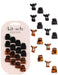 Mini Hair Clips for Women - Tortoise & Black, 16 Pcs