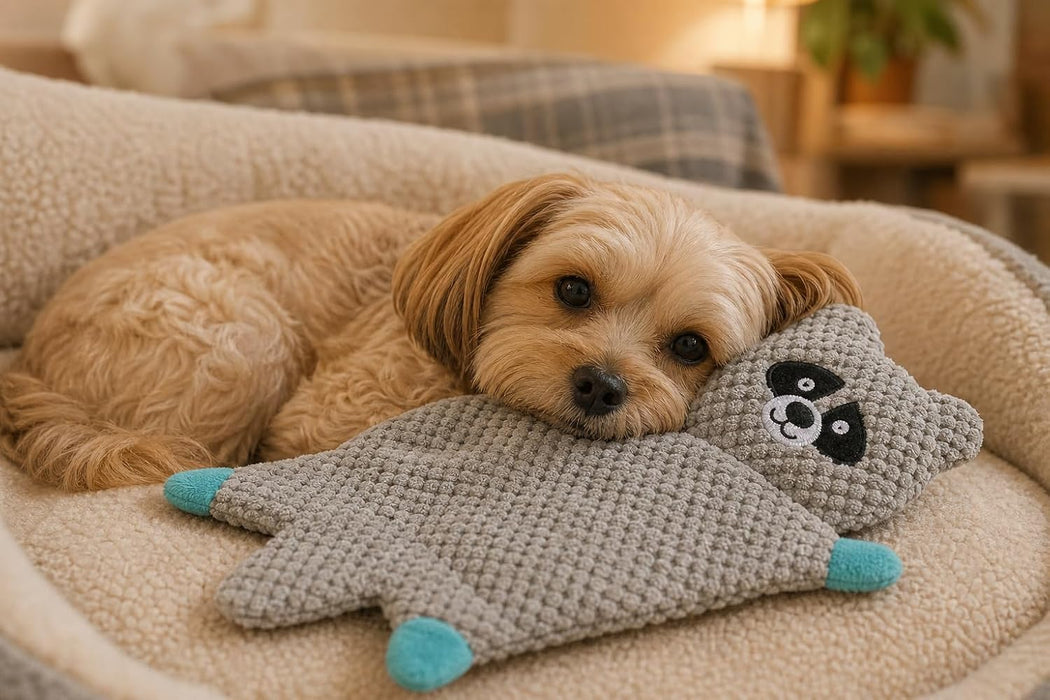 Not Stuffing Dog Toys, Soft Plush Animal Toys for Dogs,5 Pack Durable Stuffless Chew Toys for Small & Medium Dogs, Inter