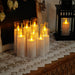Pure White Acrylic Flameless Candles, LED Candles, Battery Operated Candles with Remote Control and Timer, Fake Electric Candle, Wedding, Home Decor, Set of 9