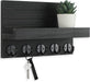 Key Holder for Wall, Decorative Key and Mail Holder with Shelf Has Large Hooks for Bags, Coats, Umbrella – Paulownia Woo