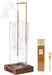 Incense Holder, Wooden Incense Burner with Glass Ash Catcher (Wooden Square)