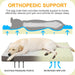 Orthopedic Dog Bed for Large Dogs with Waterproof Lining, Grey, 35x22
