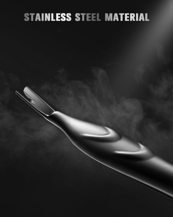 Cuticle Pusher with Fork, 2-in-1 Cuticle Trimmer Nail Care Tool, Stainless Steel Cuticle Remover Tool for Manicures and 