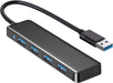 USB Hub 4 Port, USB Splitter 1 in 4 Out, USB Extender Hub for Laptop PC