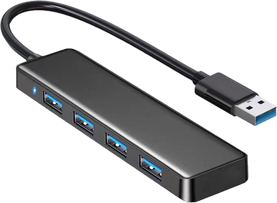 USB Hub 4 Port, USB Splitter 1 in 4 Out, USB Extender Hub for Laptop PC