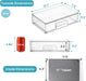 Clear Stackable Storage Drawers, 2 Pack Wide Plastic Organizers